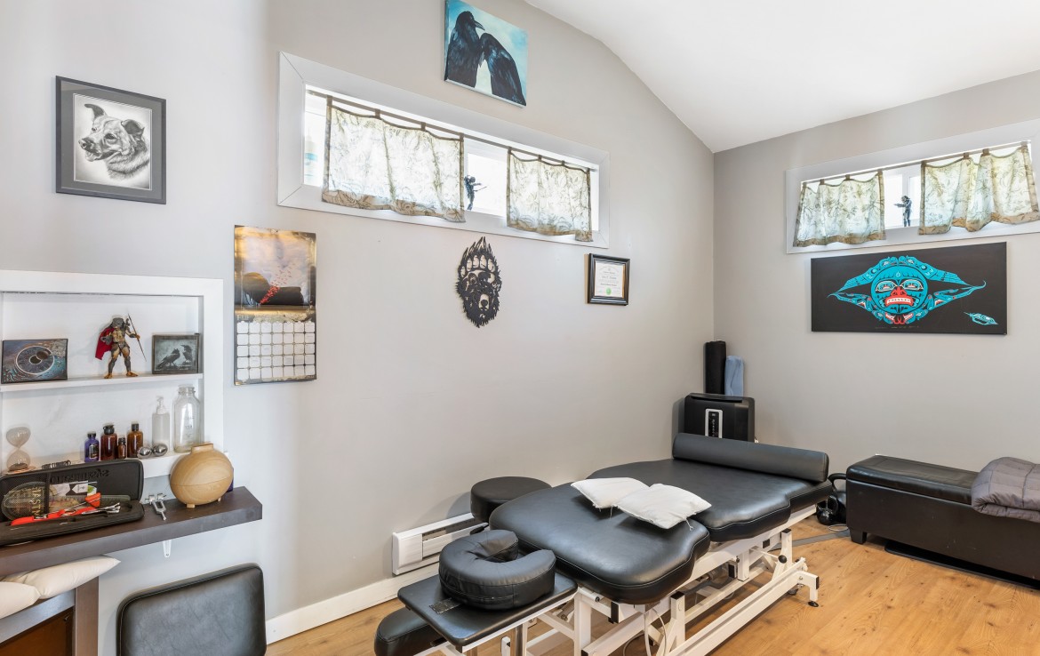 Bedroom in studio, made a massage studio.