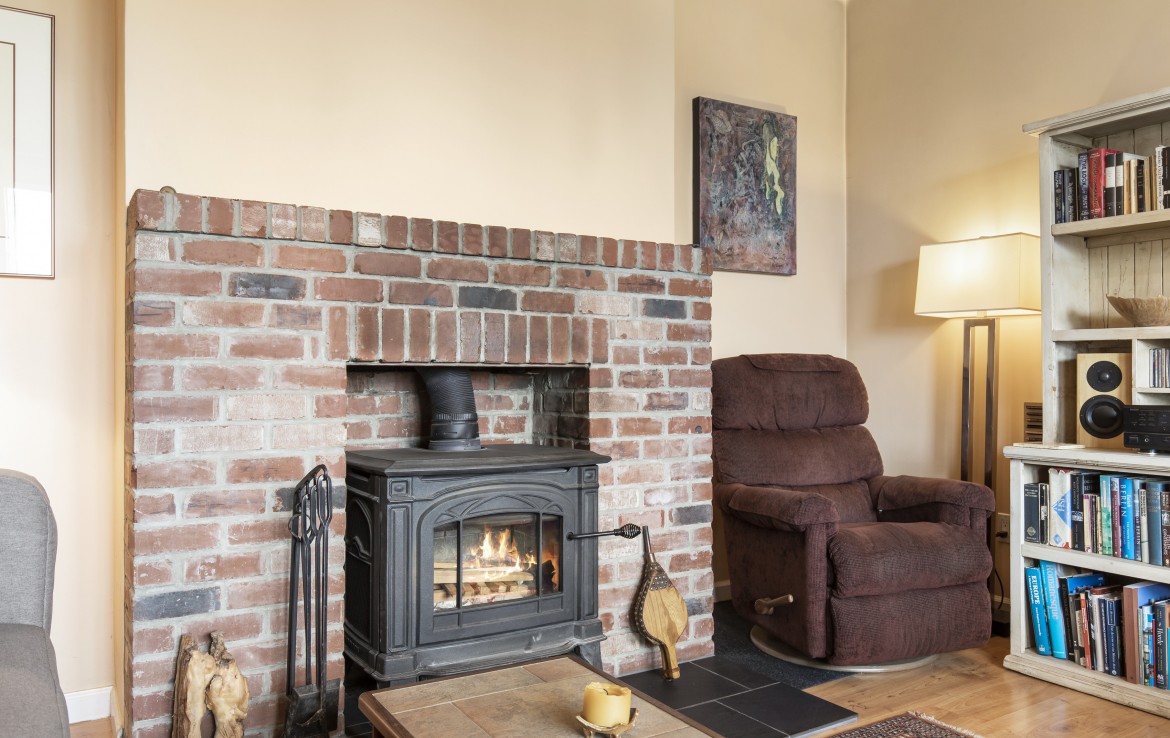 Brick Woodstove fireplace, Character House